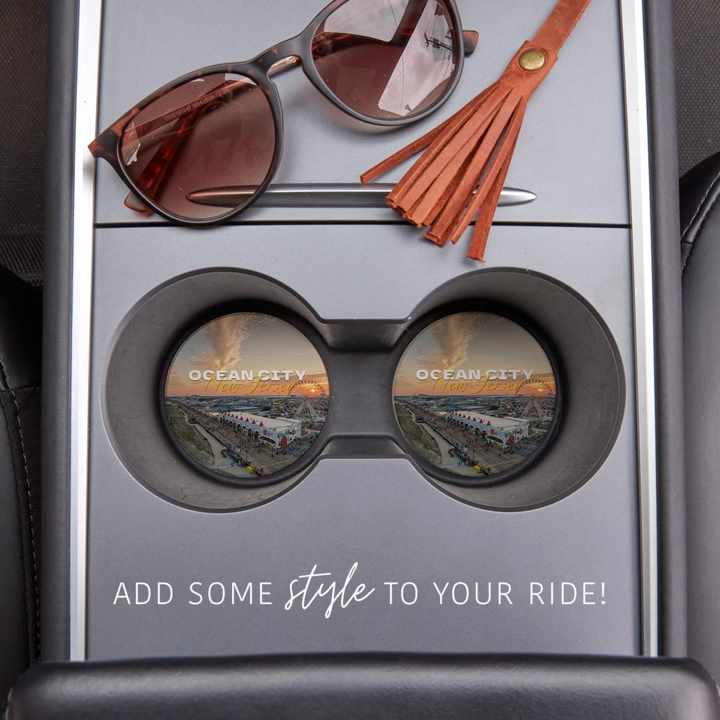 Wonderland Sunset Car Coaster| Absorbent Car Coasters | Set of 2 | Min 4