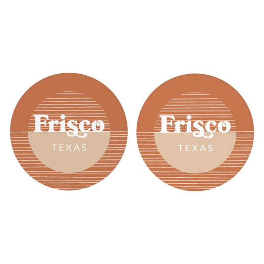 Vintage Groove Half Circle Lines Texas Frisco