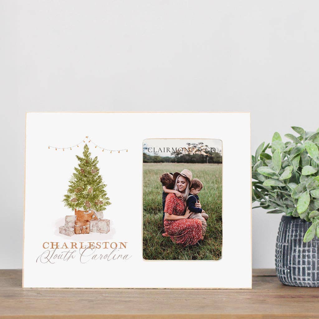 Picture Frame, Christmas Decor, Name Drop, City and State