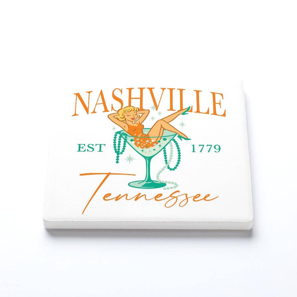 Ceramic Square Coaster-Love+Local Showgirl