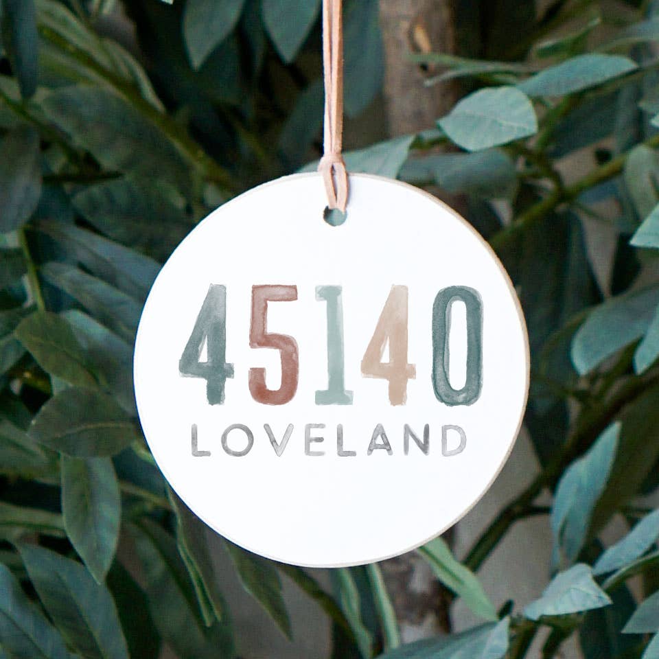Custom Ornament, Watercolor Zip, Customizable, Ornament