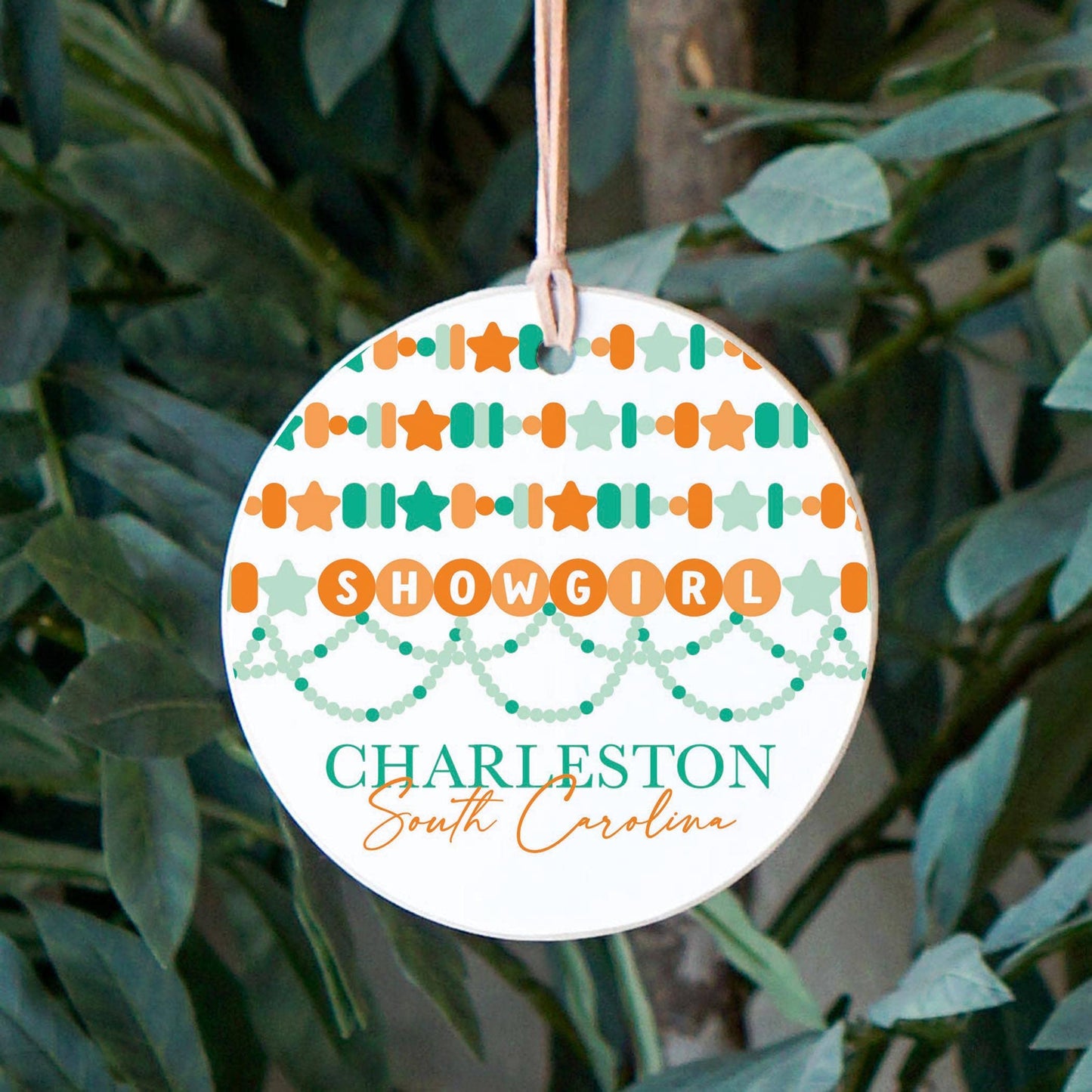 4" Round Ornament-Love+Local Showgirl