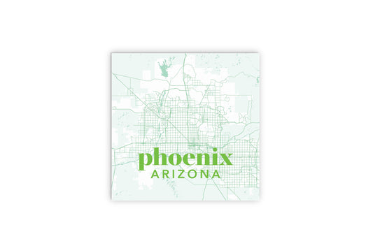Bright Modern Green Map Arizona Phoenix | Wood Sign | Eaches | Min 2