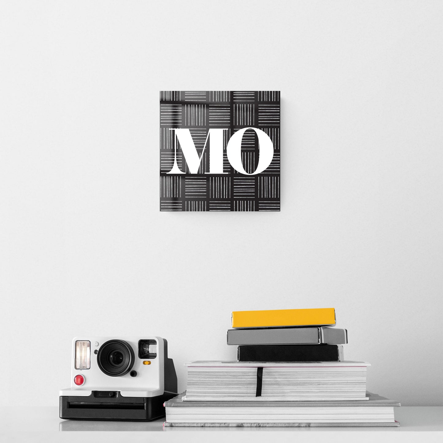 Black And White Abbreviated On Black Missouri | Hi-Def Glass Art | Eaches | Min 2