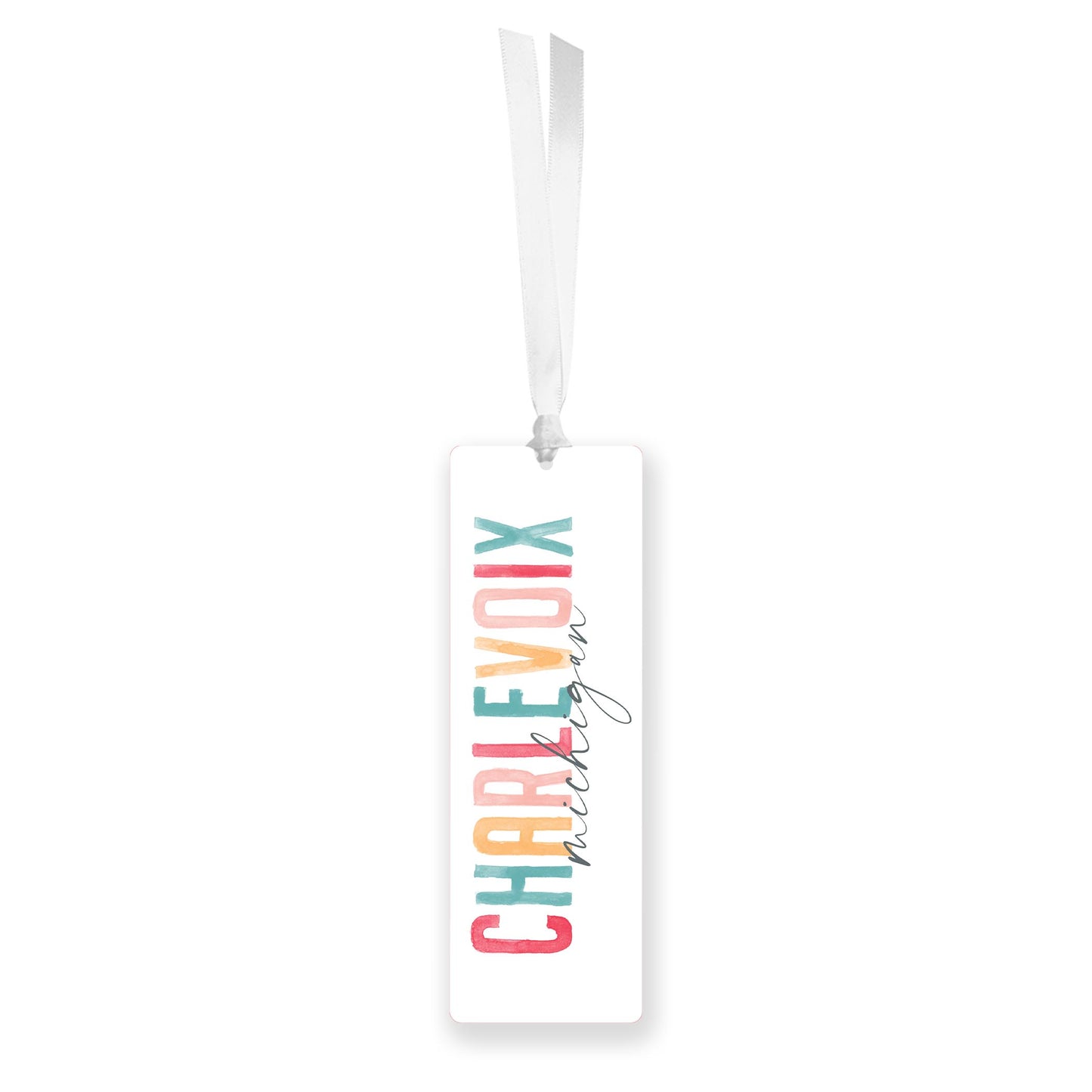 Acrylic Bookmark-Watercolor City Charlevoix Michigan -0
