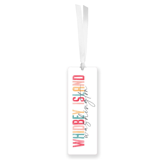 Acrylic Bookmark-Watercolor City Whidbey Island Washington -0