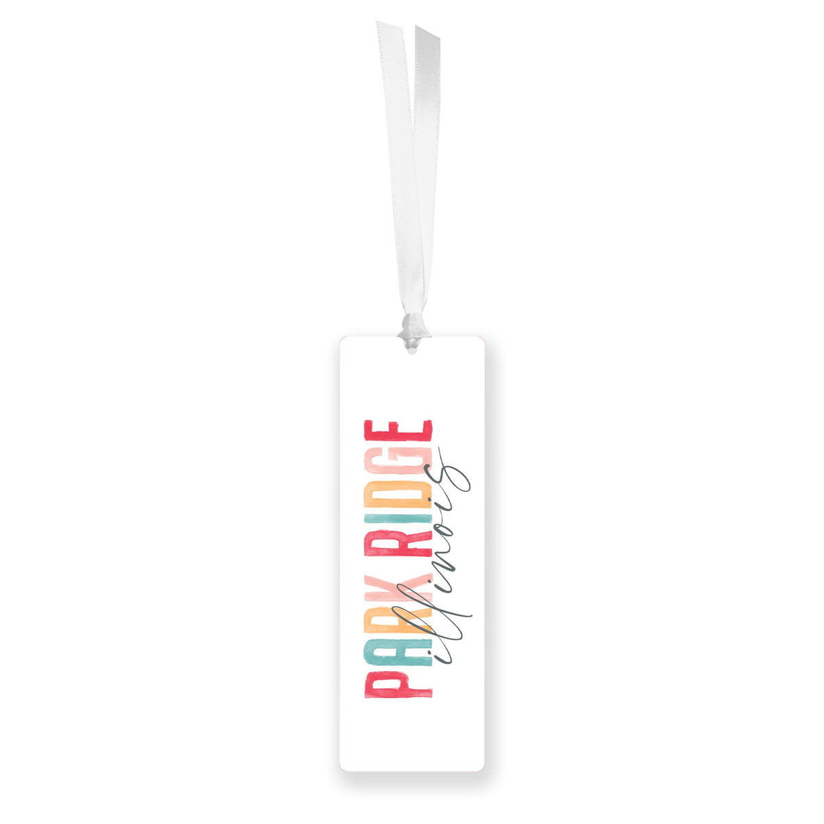 Acrylic Bookmark-Watercolor City Park Ridge Illinois -0