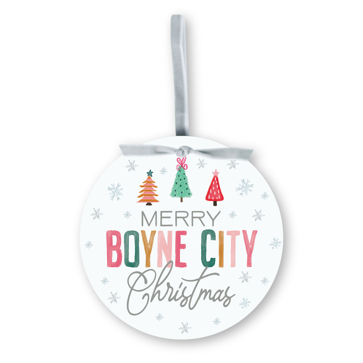 6" Round Ornament-Whimsy Wonderland Bright Boyne City