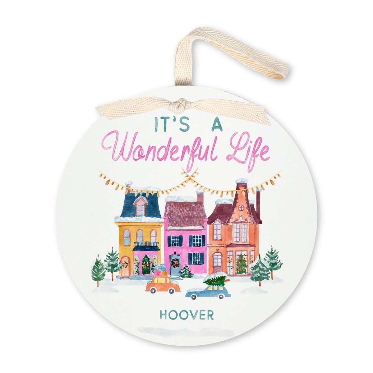 6" Round Ornament-It's A Wonderful Life Hoover -0