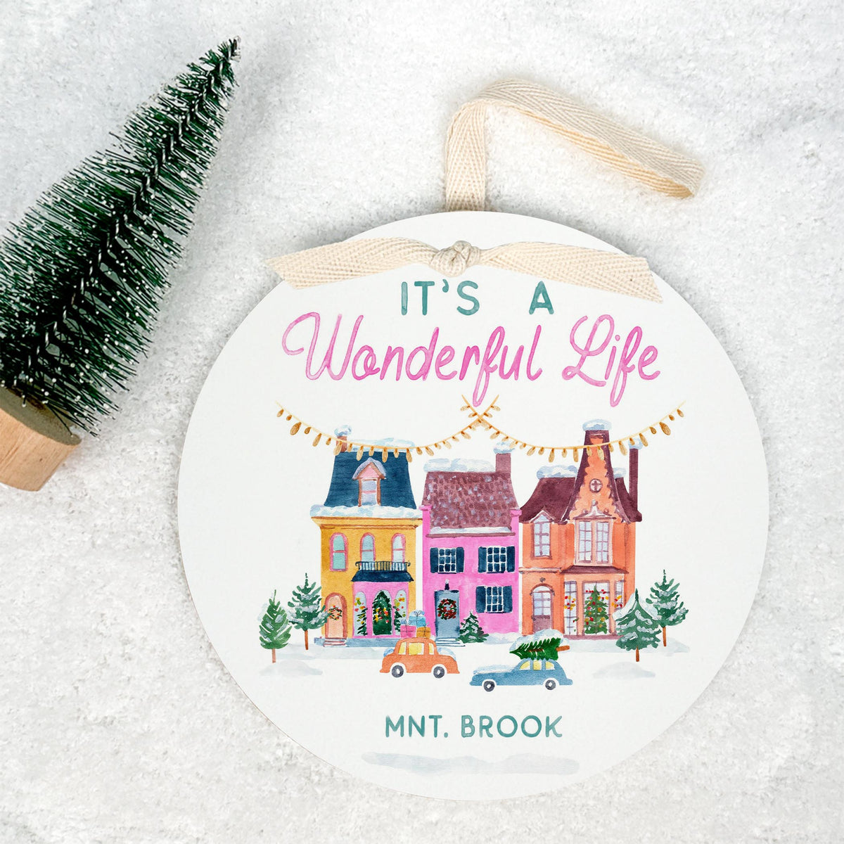 6" Round Ornament-It's A Wonderful Life Mnt. Brook -1