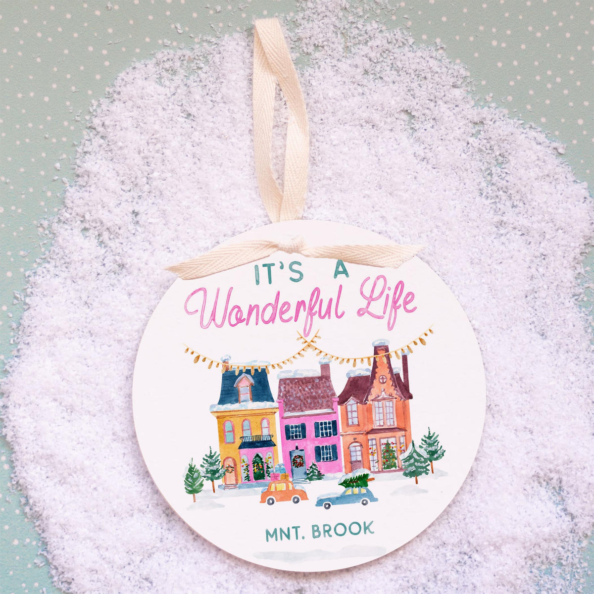 6" Round Ornament-It's A Wonderful Life Mnt. Brook -2