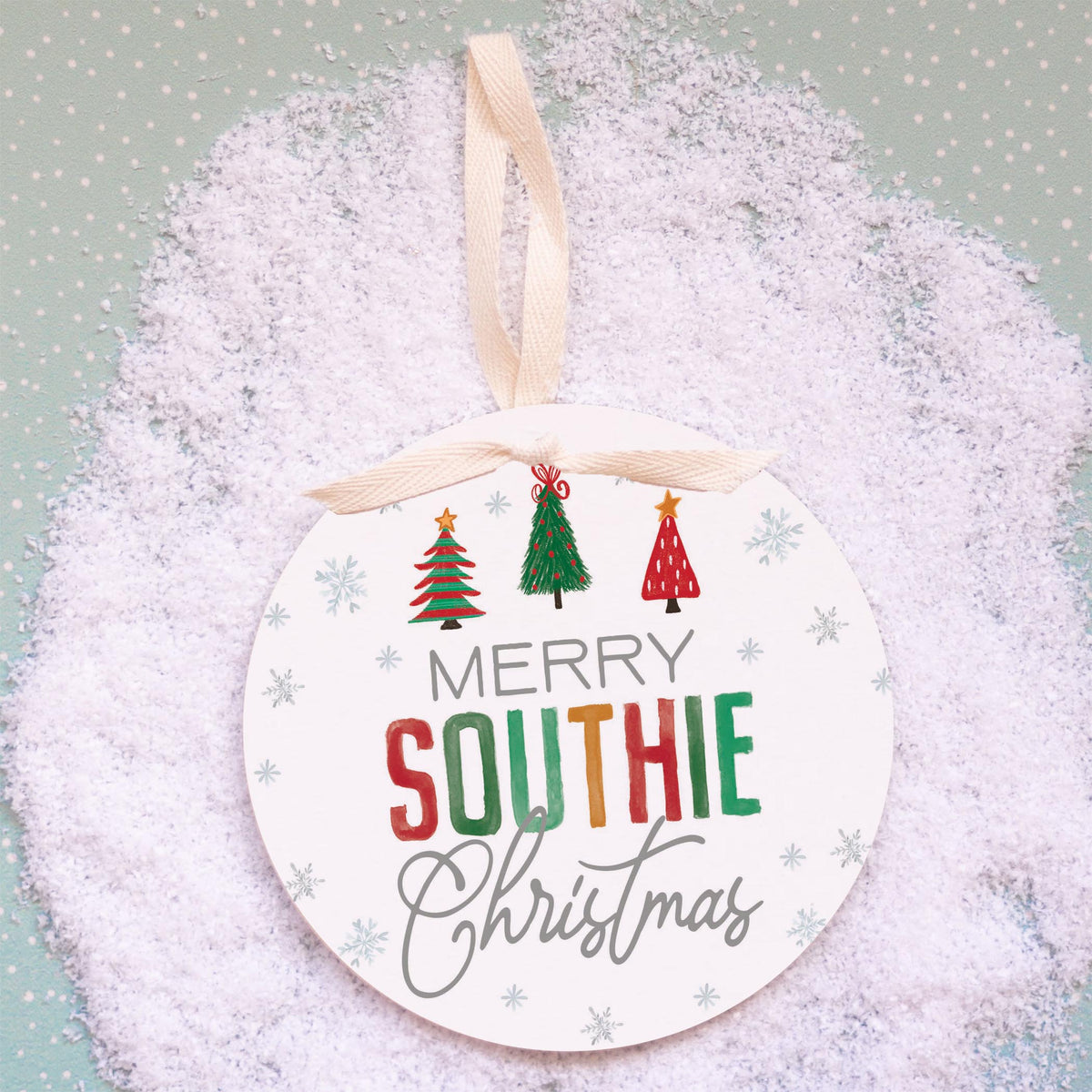 6" Round Ornament-Whimsy Wonderland Southie Christmas -2