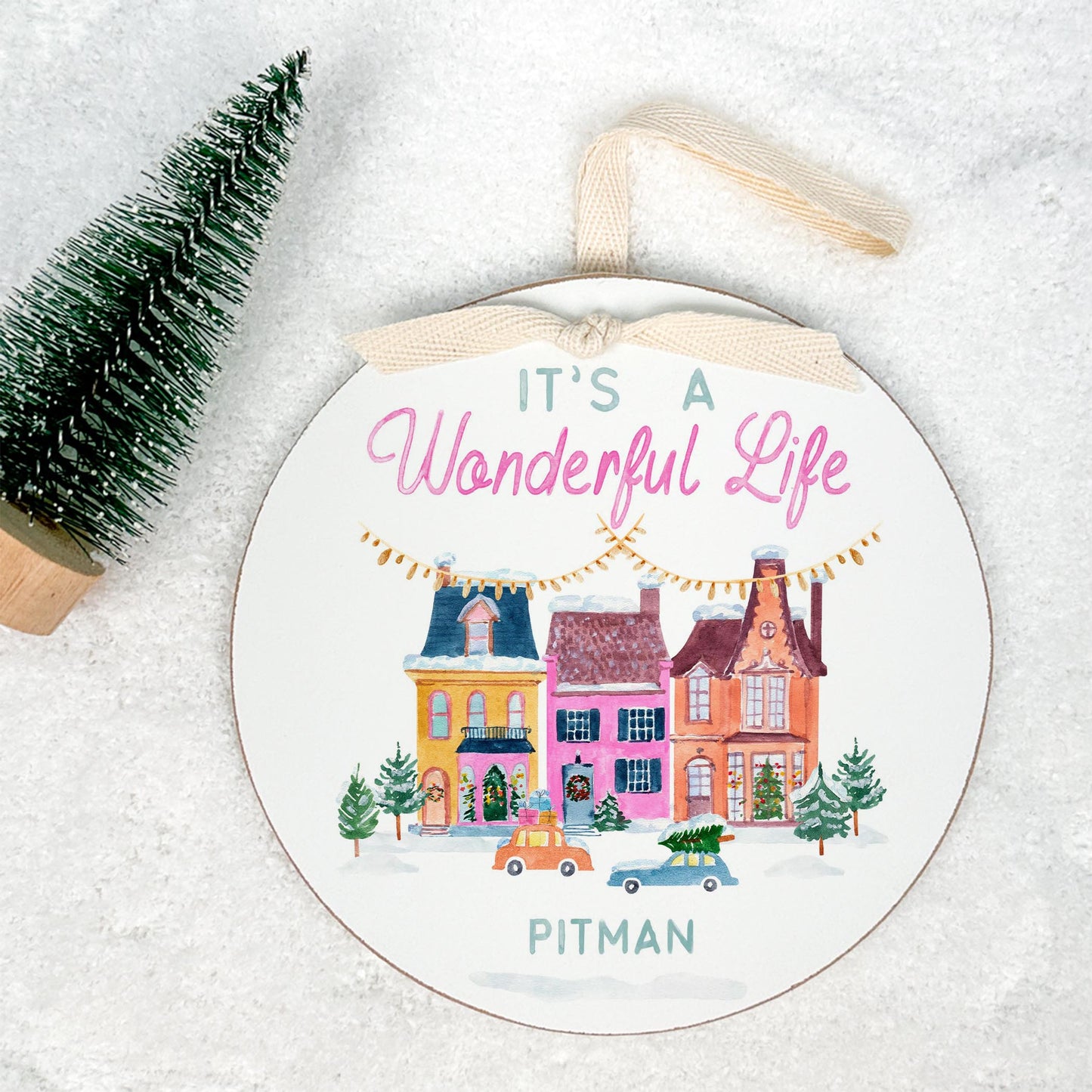 6" Round Ornament-It's A Wonderful Life Pitman -1