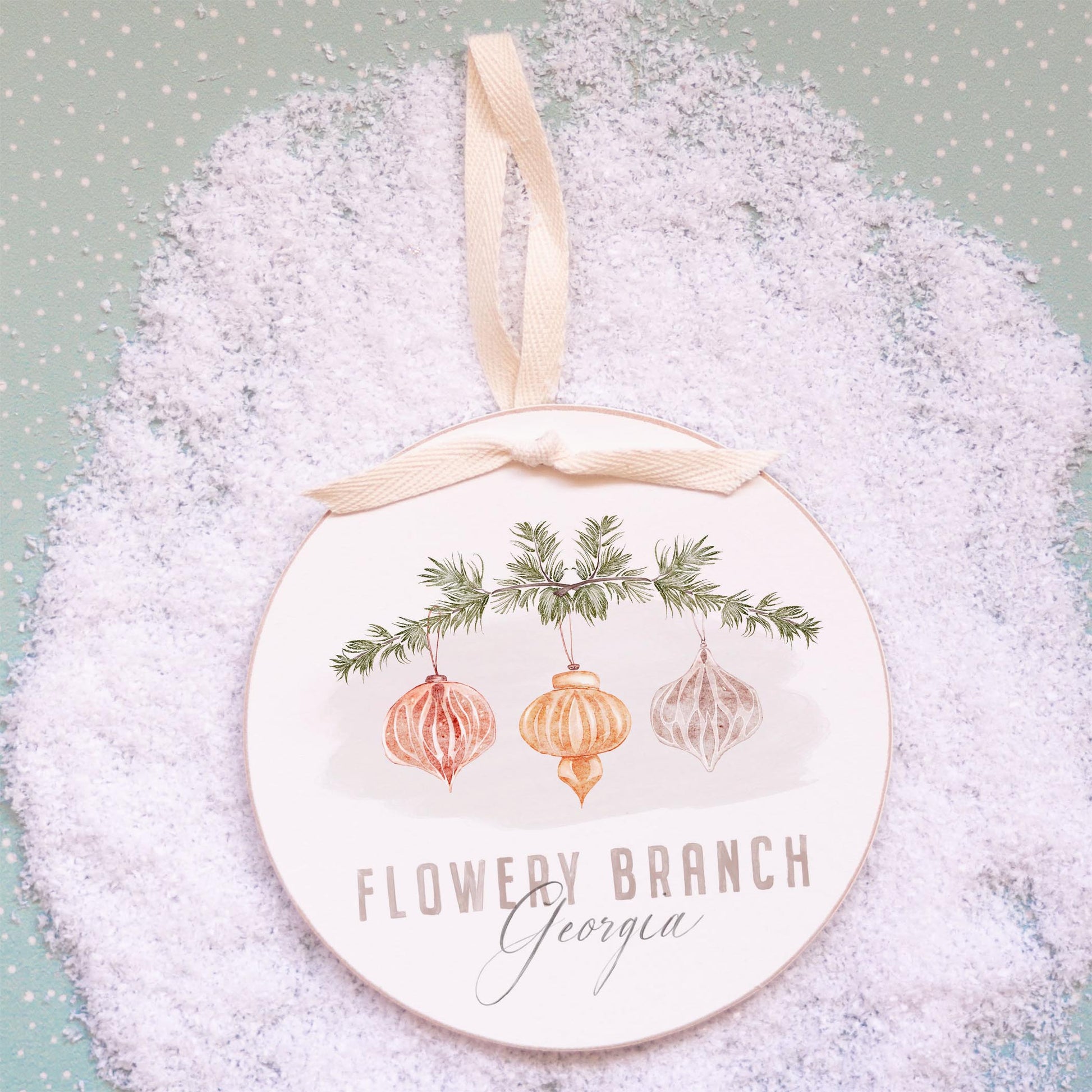 6" Round Ornament-Ornaments Flowery Branch Georgia -2