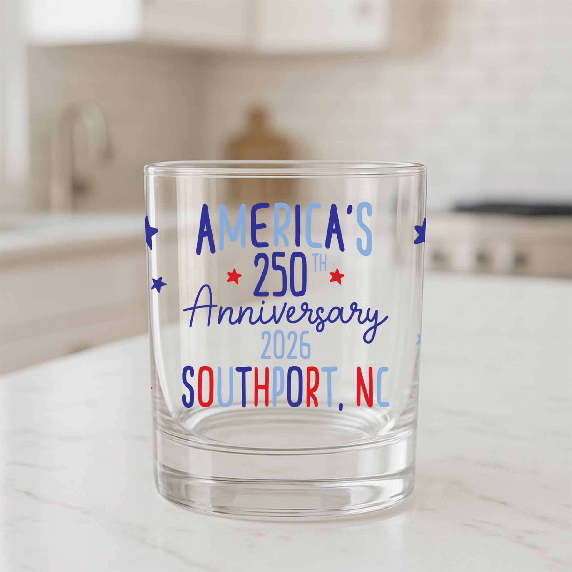 11oz Bourbon Glass-4th of July Southport North Carolina -1