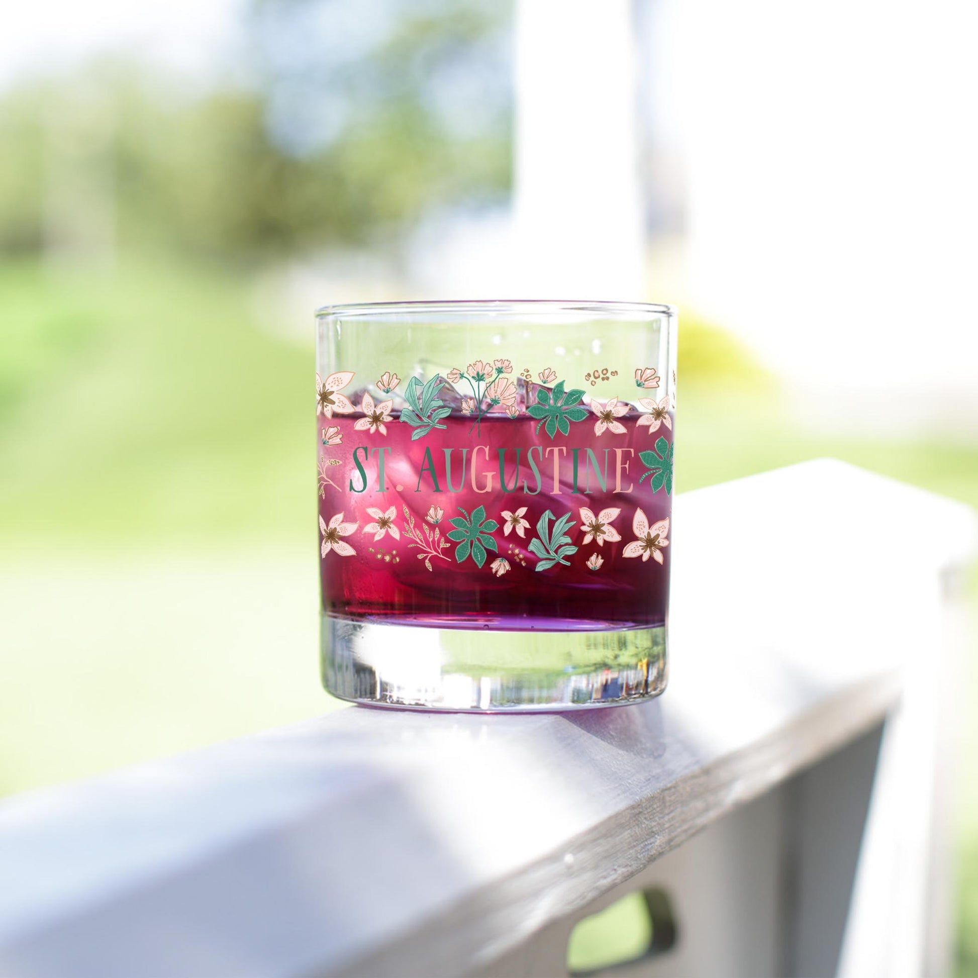 11oz Bourbon Glass-Love+Local Lush Tropics -3