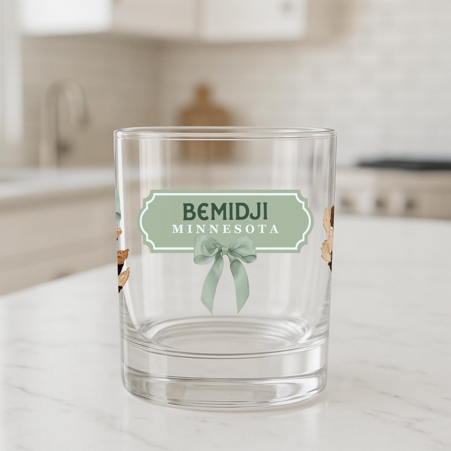 11oz Bourbon Glass-Love+Local Woodland -1