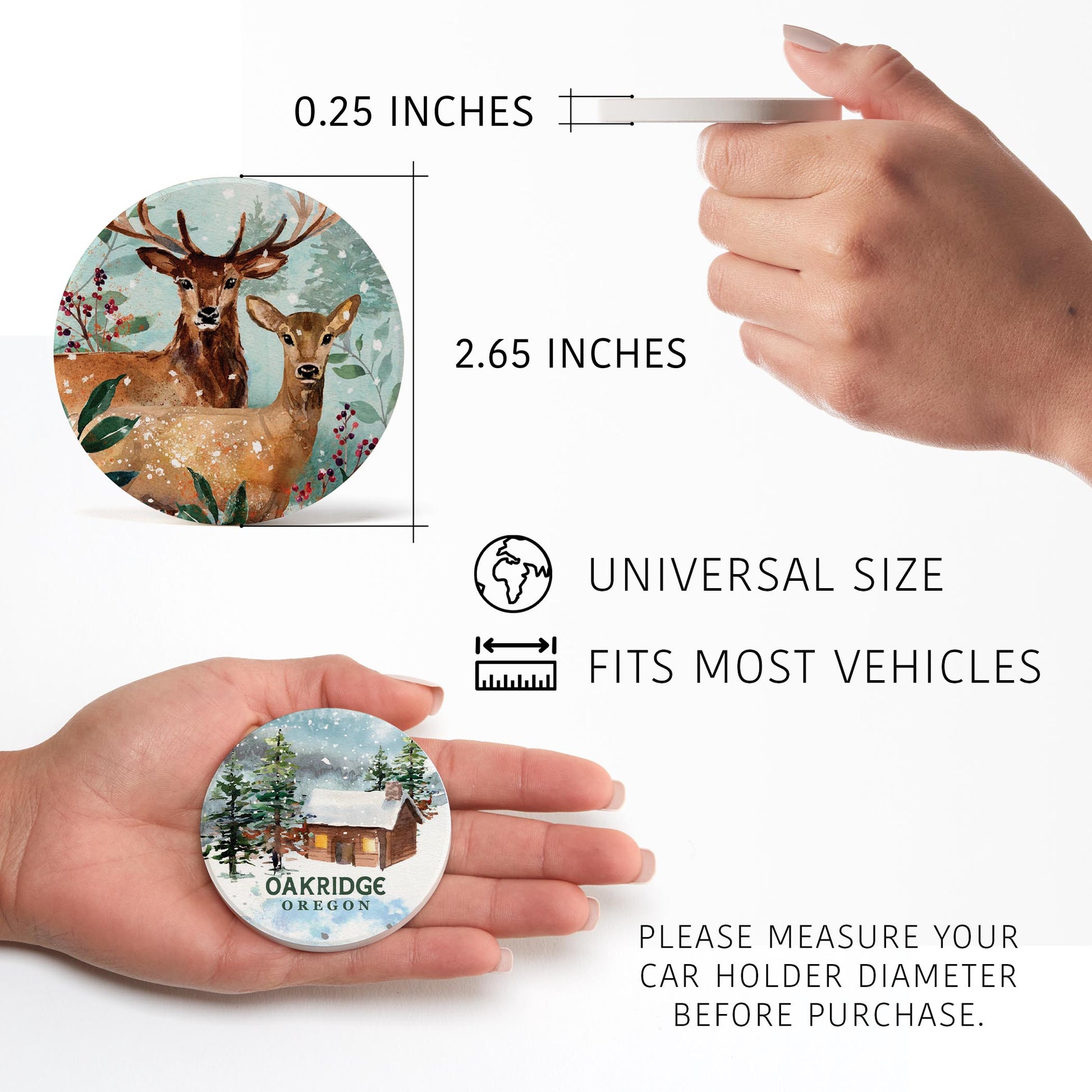 Car Coaster 2-Pack Love Local-Love+Local Woodland -2