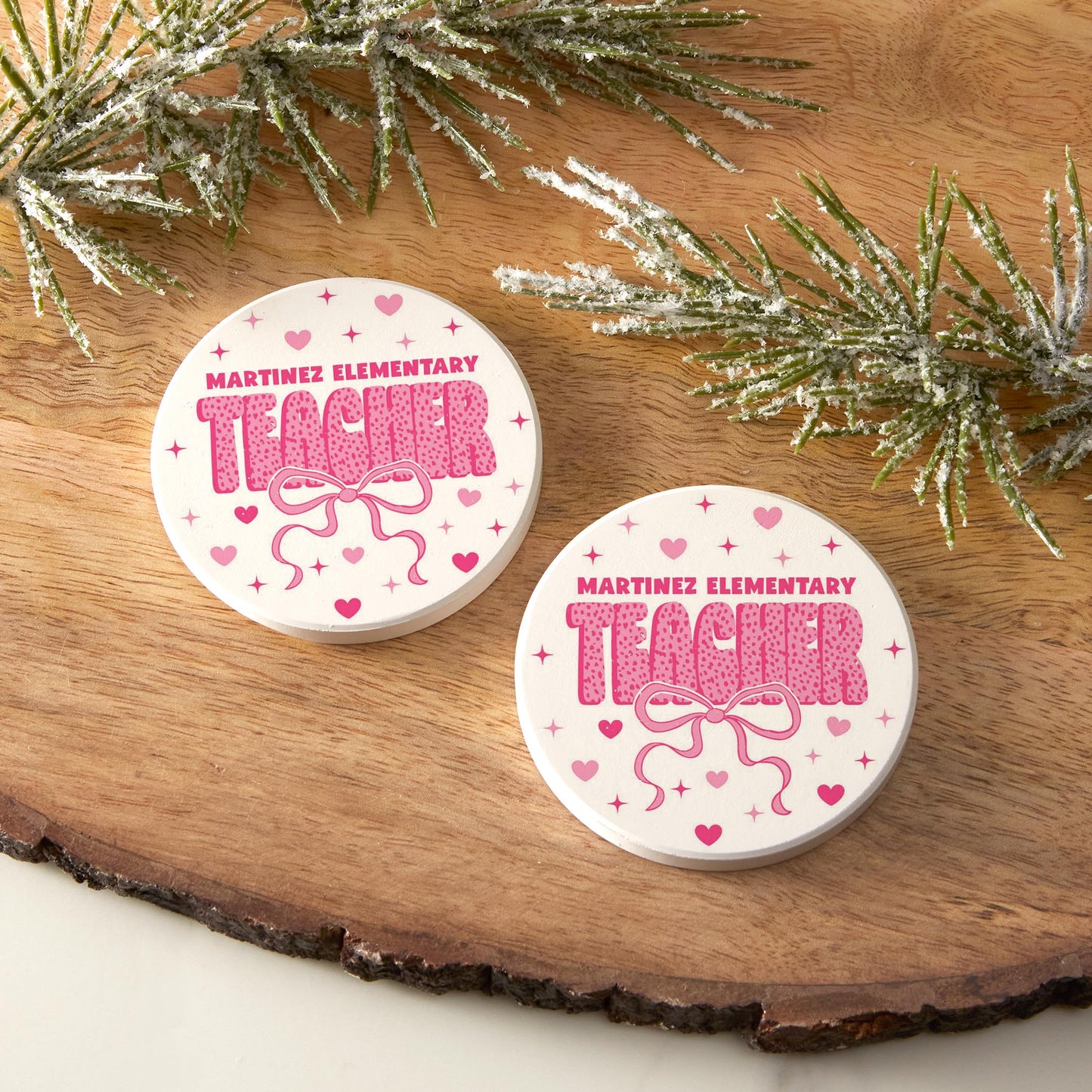 Car Coaster 2-Pack Love Local-Classroom Coquette Martinez Elementary -3