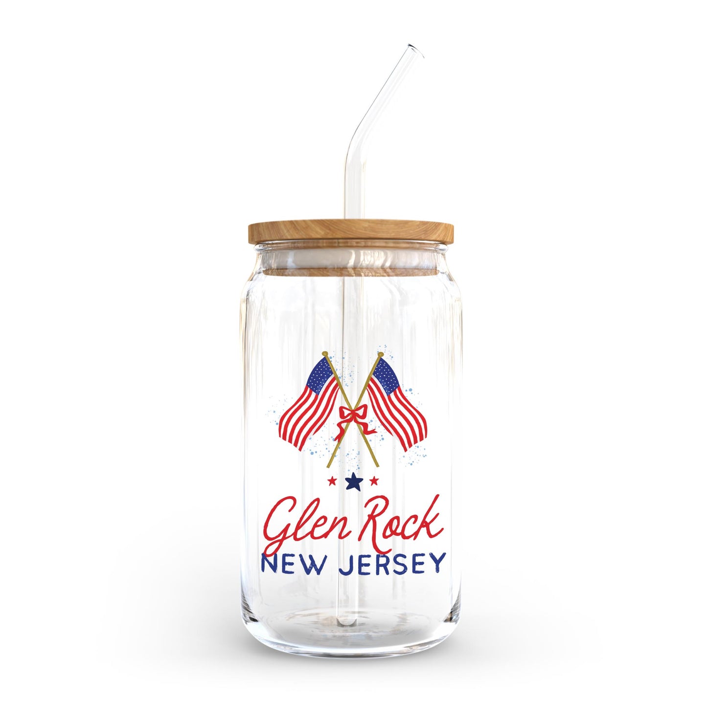 16oz Cold Brew Glass-American Summer Glen Rock New Jersey -0