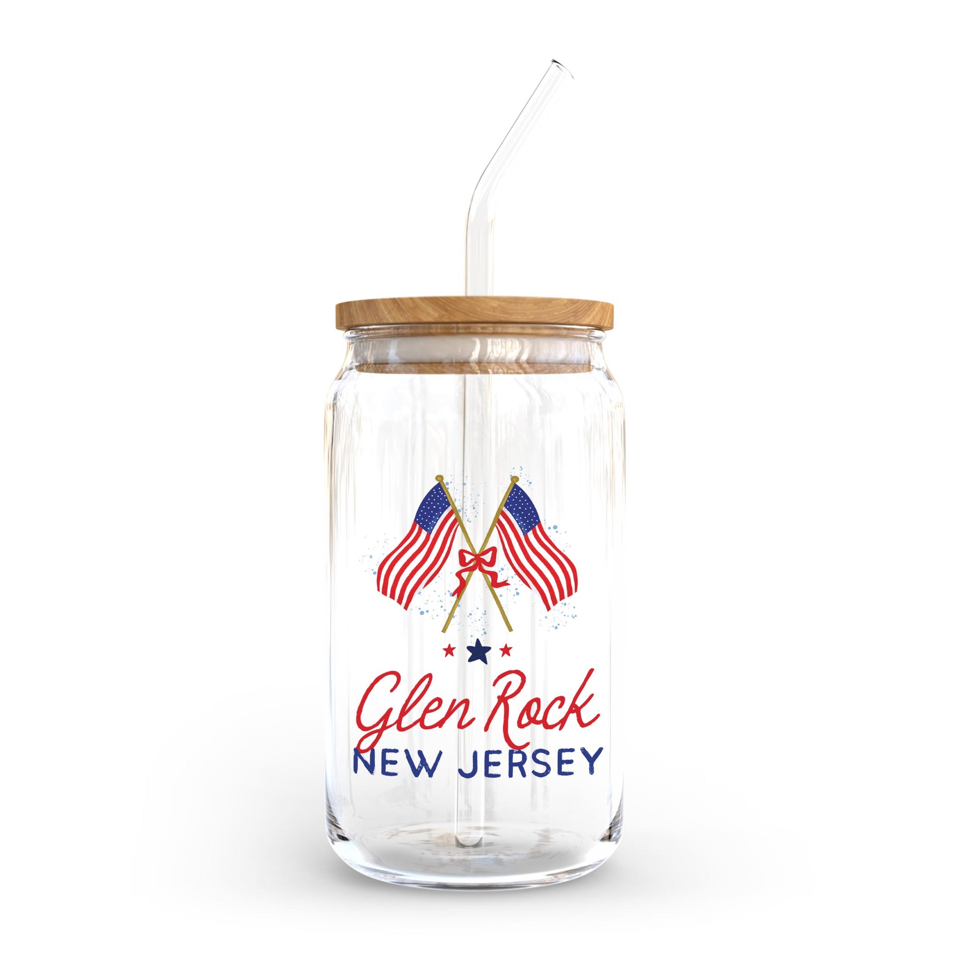 16oz Cold Brew Glass-American Summer Glen Rock New Jersey -0