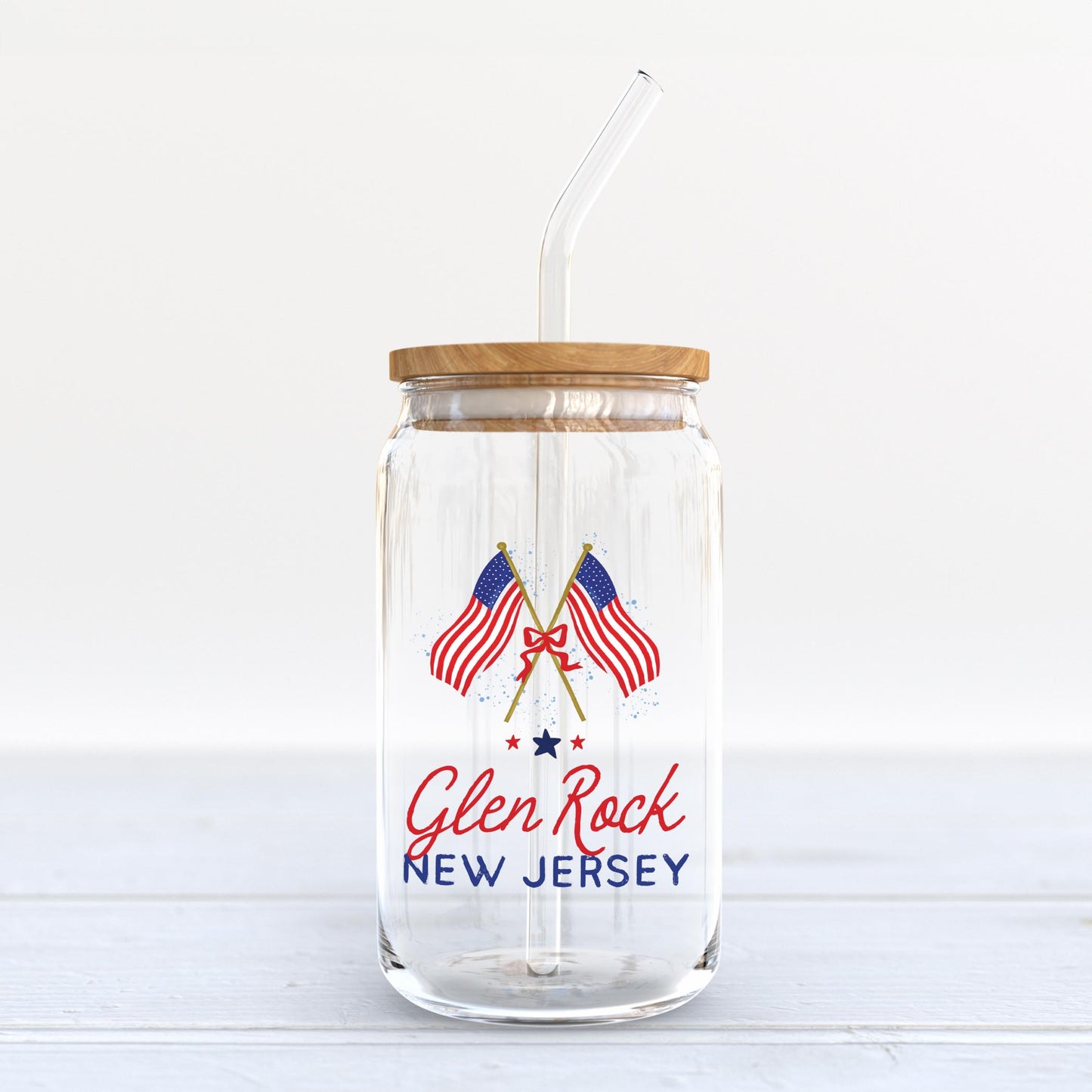 16oz Cold Brew Glass-American Summer Glen Rock New Jersey -3