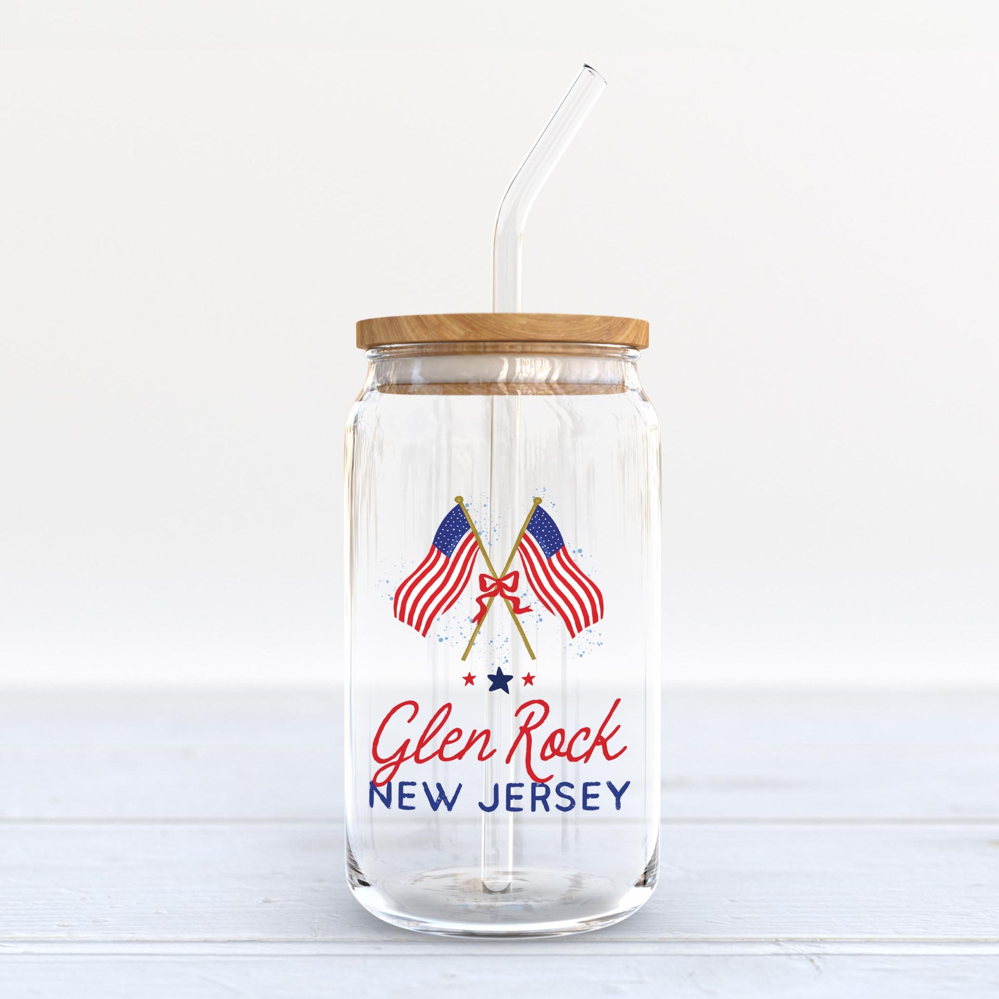 16oz Cold Brew Glass-American Summer Glen Rock New Jersey -3