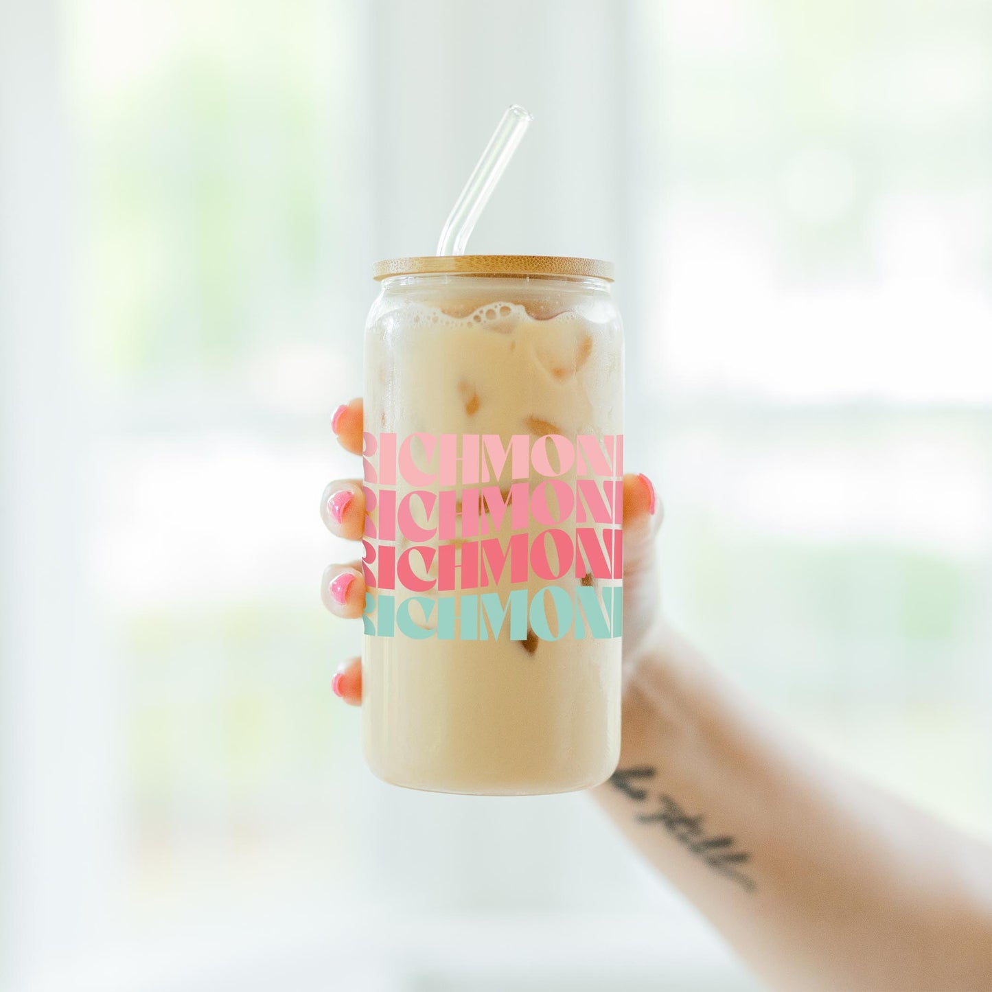16oz Cold Brew Glass-Retro Wave Richmond -4