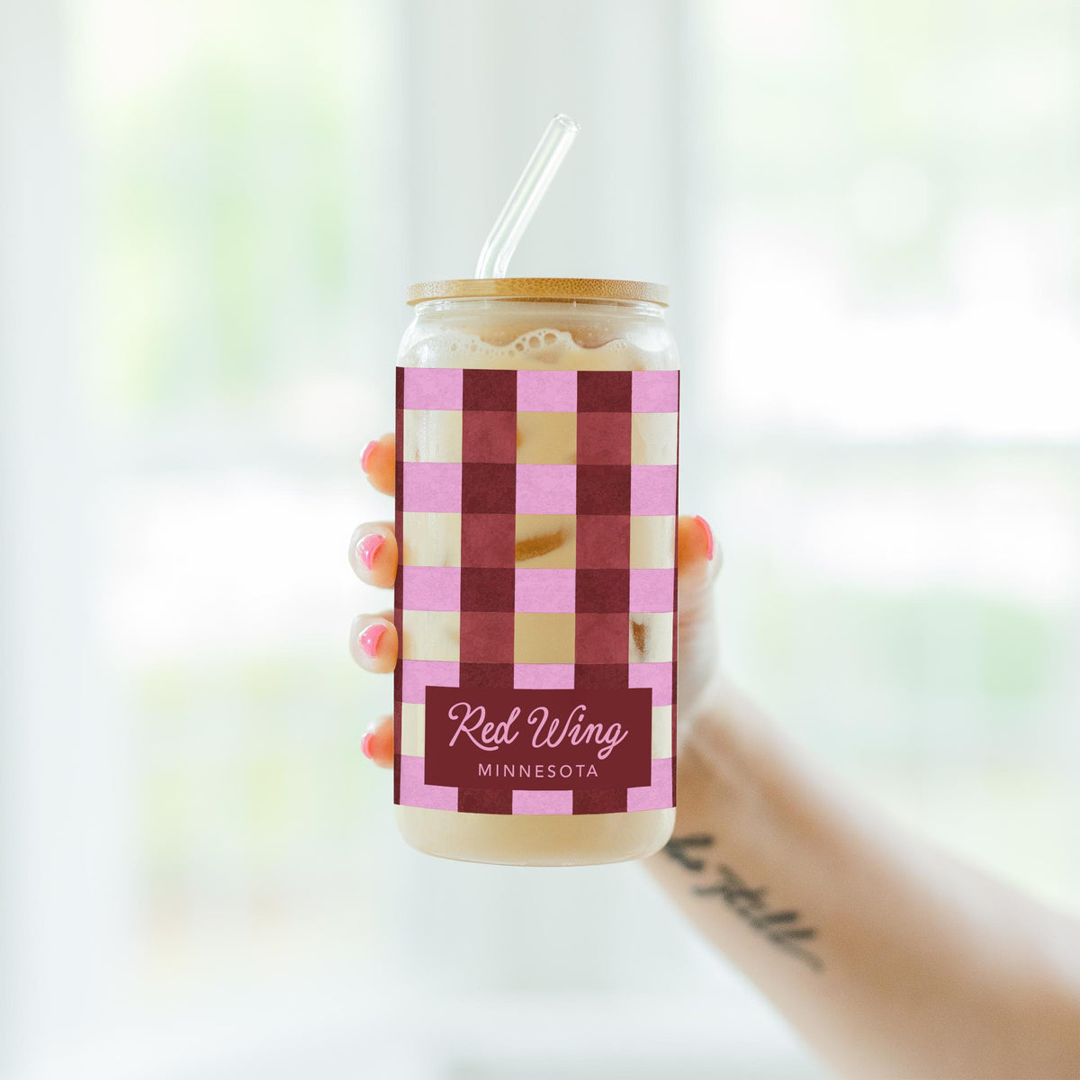 16oz Cold Brew Glass-Autumn Orchard | Custom | Your City & State -4