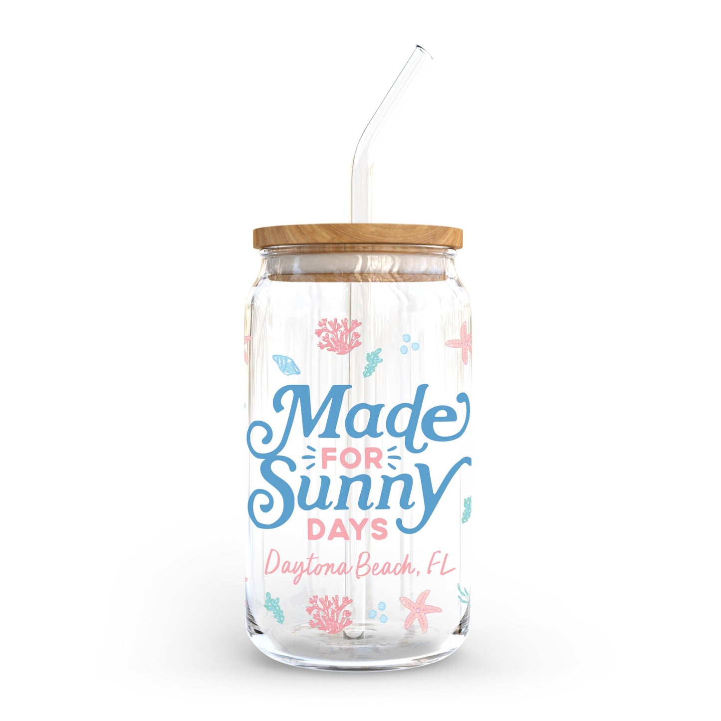 16oz Cold Brew Glass-City & State Coastal Sea Turtles -0