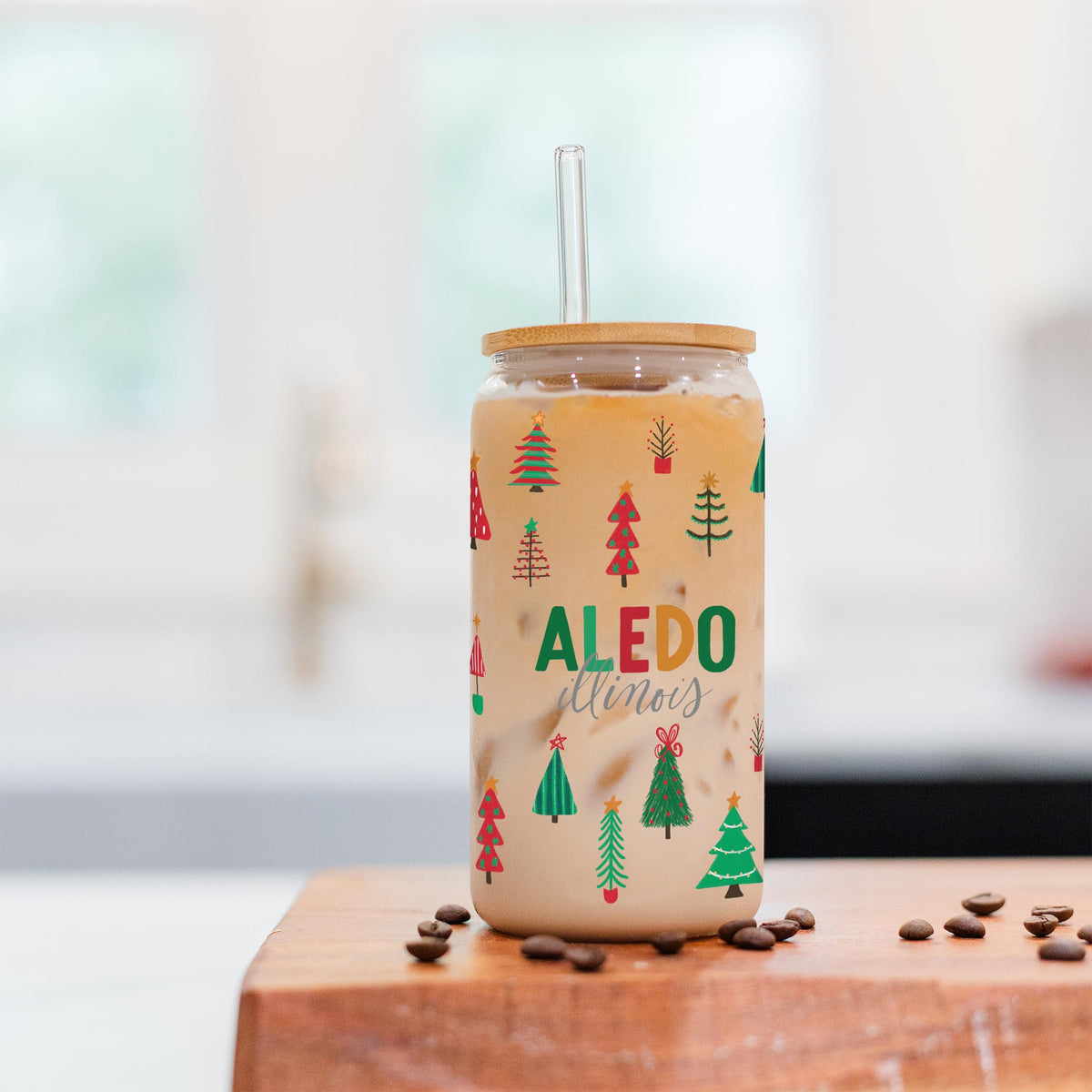 16oz Cold Brew Glass-Whimsy Wonderland Traditional Aledo Illinois -2