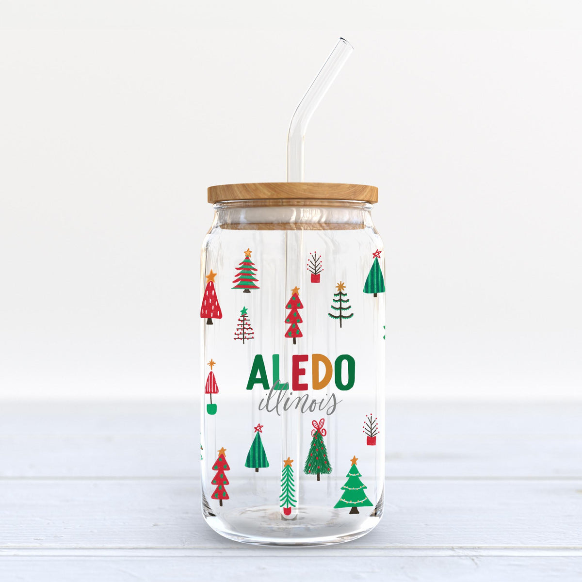 16oz Cold Brew Glass-Whimsy Wonderland Traditional Aledo Illinois -3