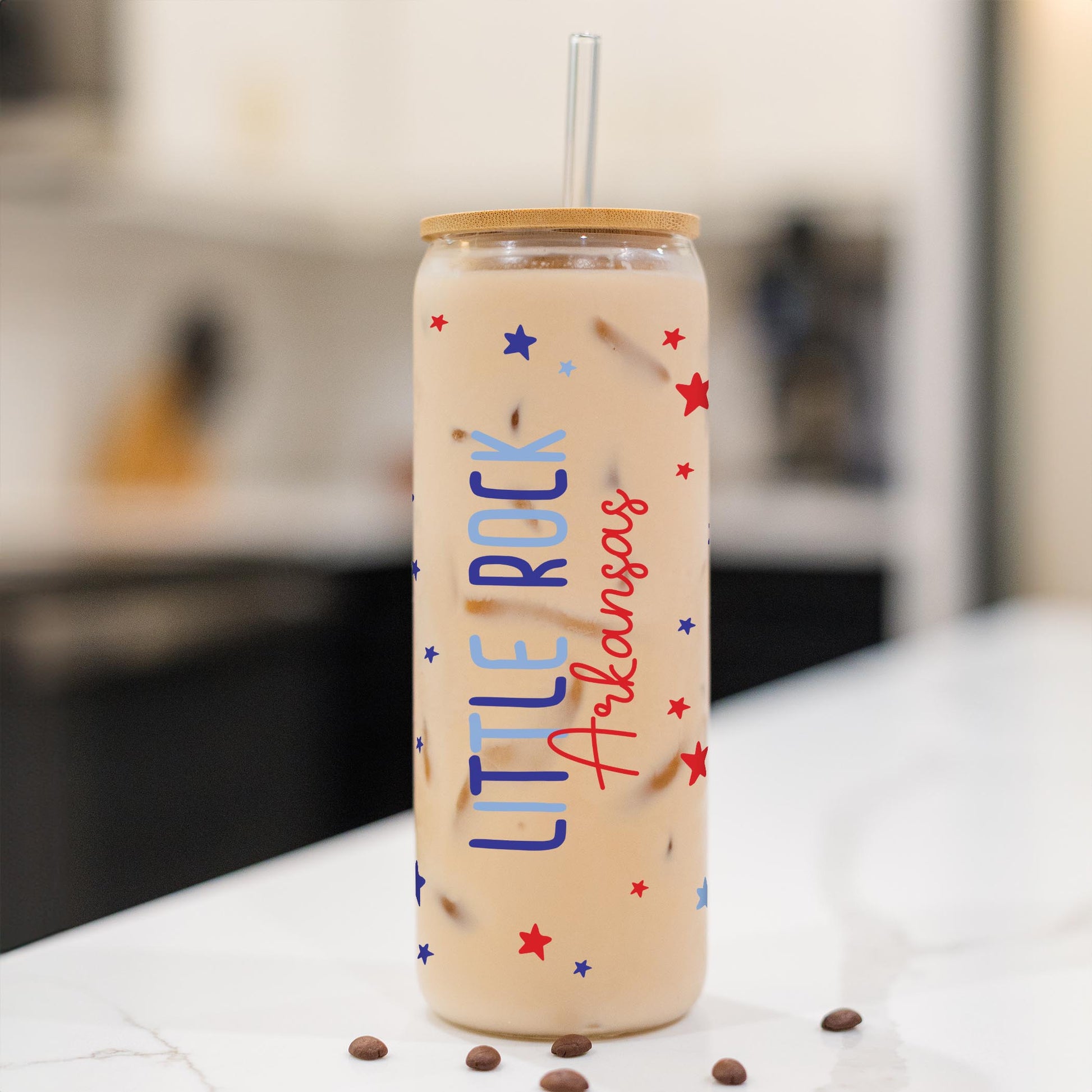 24oz Cold Brew Glass-Love+Local 4th of July 250th Anniversary -1