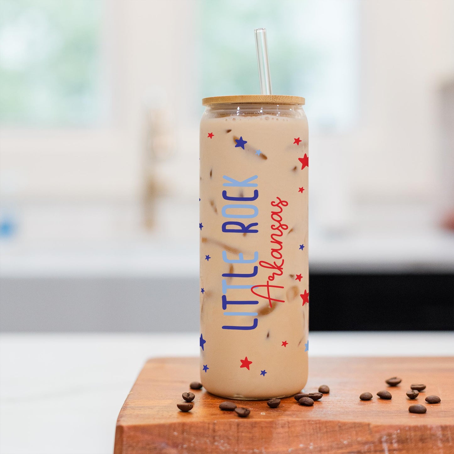 24oz Cold Brew Glass-Love+Local 4th of July 250th Anniversary -2