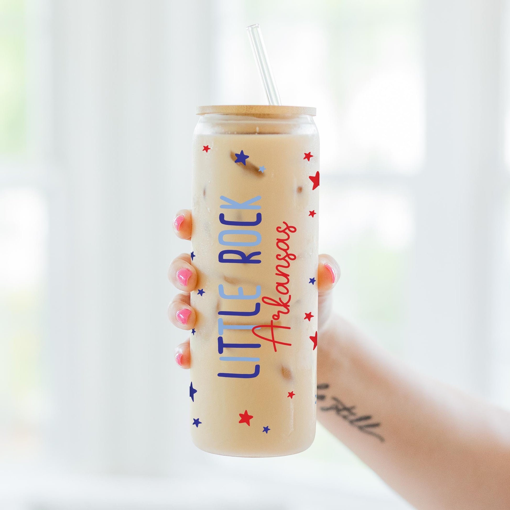 24oz Cold Brew Glass-Love+Local 4th of July 250th Anniversary -3