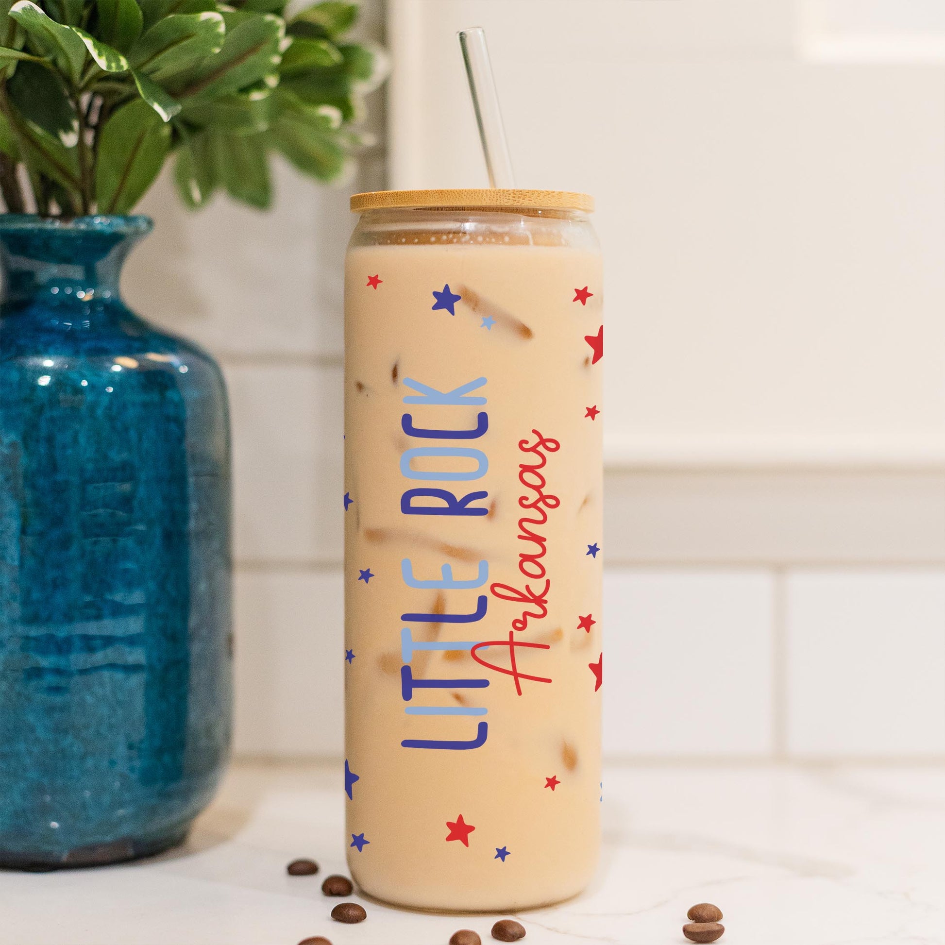 24oz Cold Brew Glass-Love+Local 4th of July 250th Anniversary -4