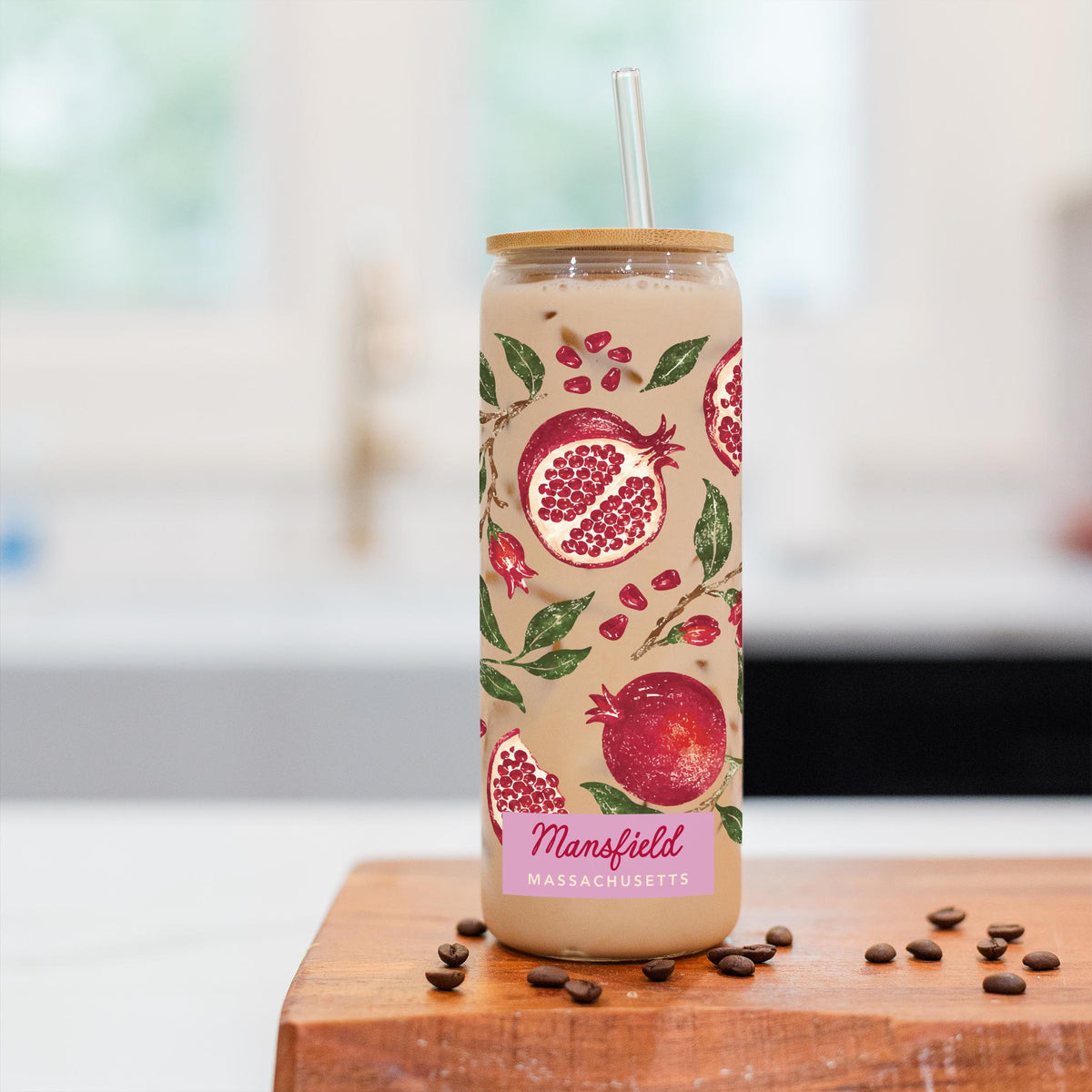 24oz Cold Brew Glass-Autumn Orchard | Custom | Your City & State -2