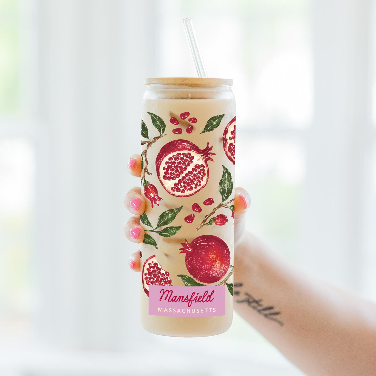 24oz Cold Brew Glass-Autumn Orchard | Custom | Your City & State -3