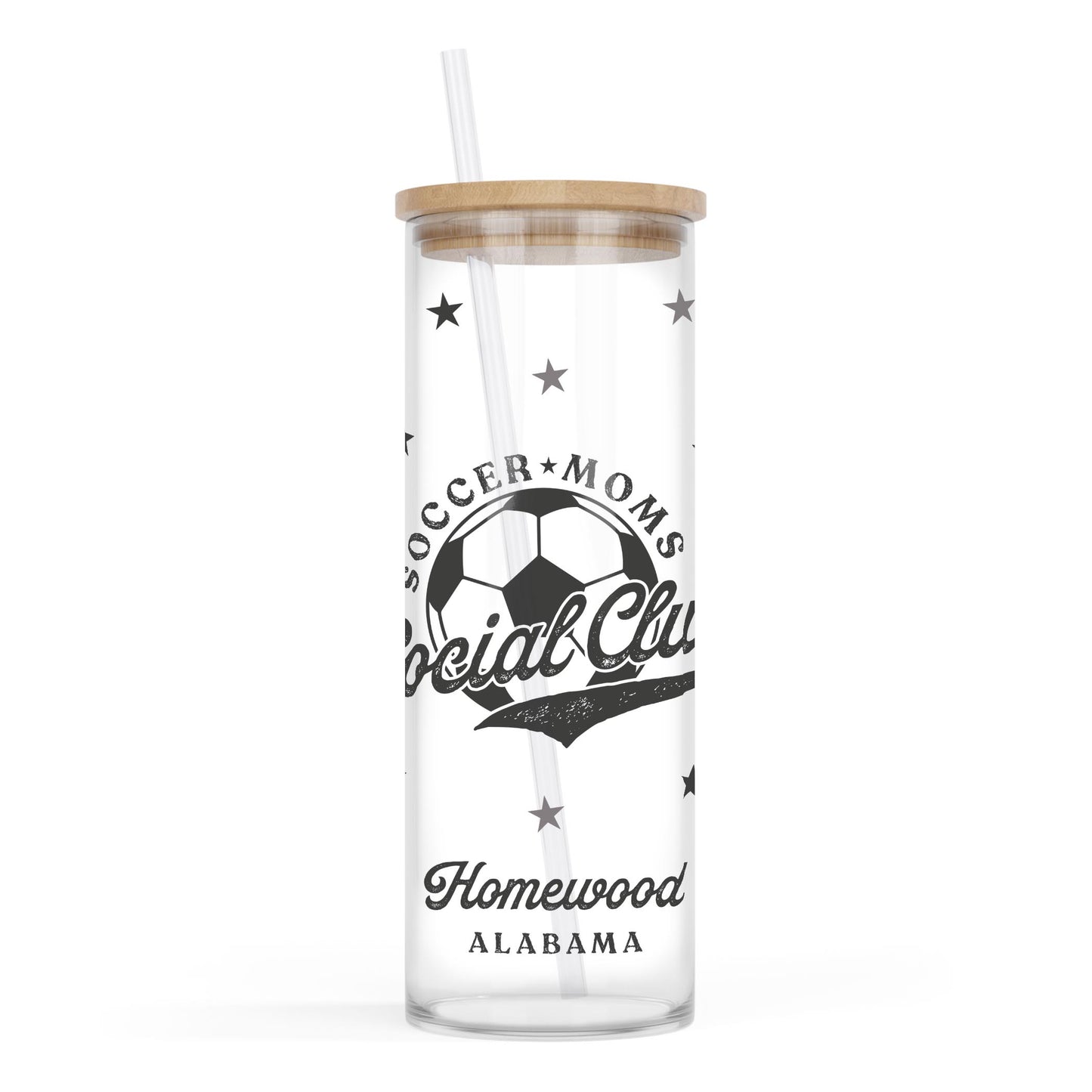 24oz Cold Brew Glass-Soccer Mom | Custom | Personalize -0