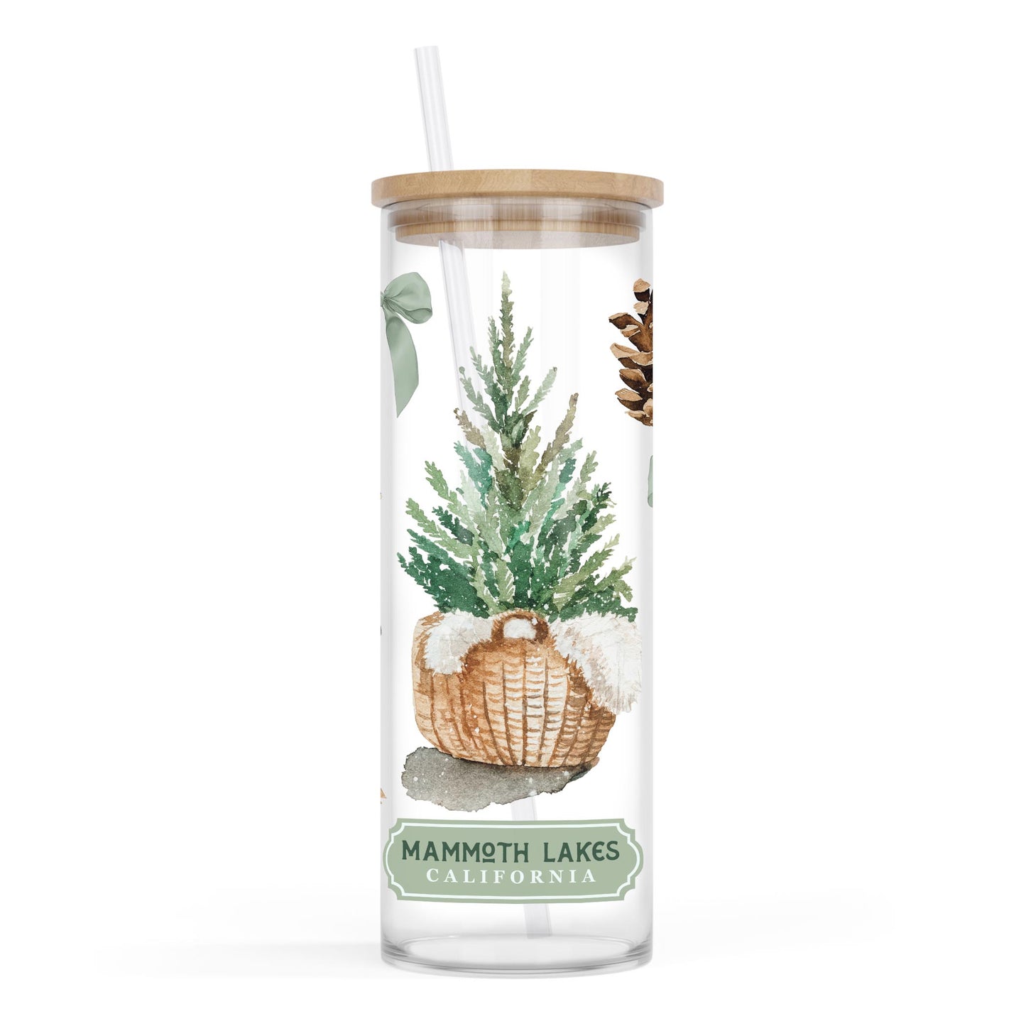 24oz Cold Brew Glass-Love+Local Woodland -0