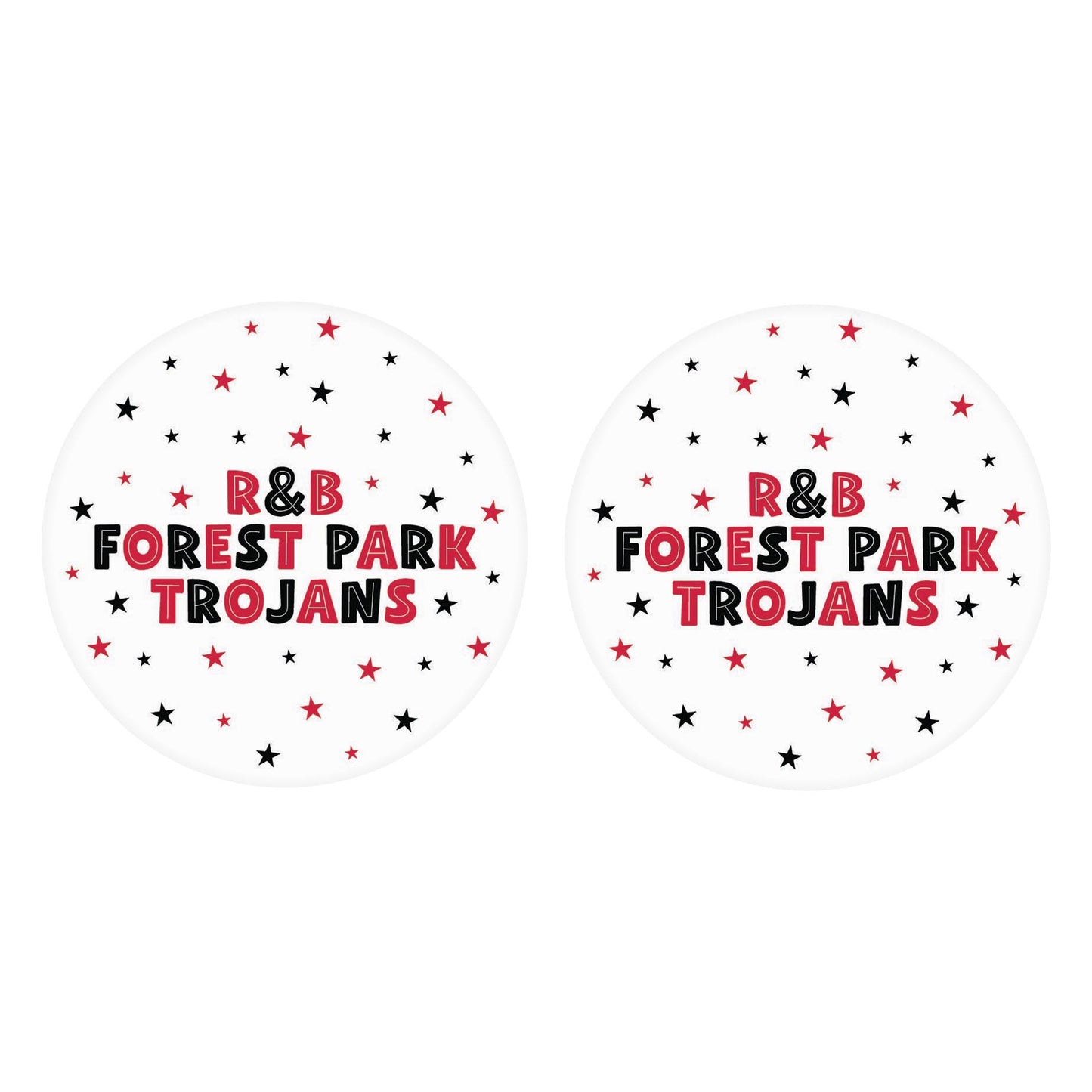 Car Coaster 2-Set-Game Day Stars R&B Forest Park Trojans -0