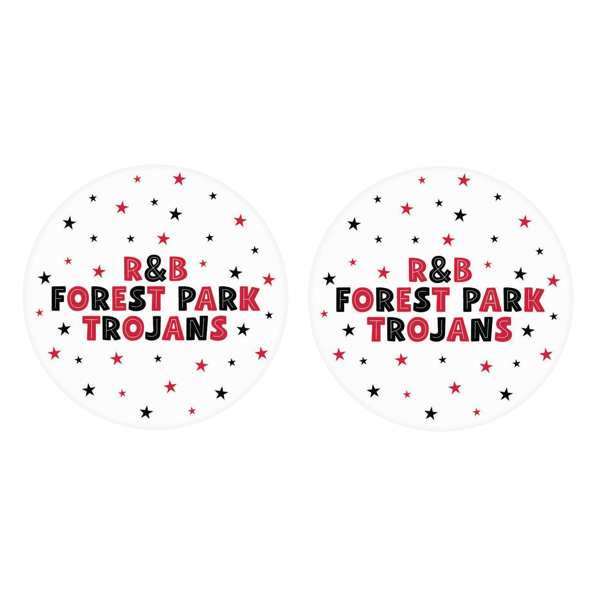 Car Coaster 2-Set-Game Day Stars R&B Forest Park Trojans -0