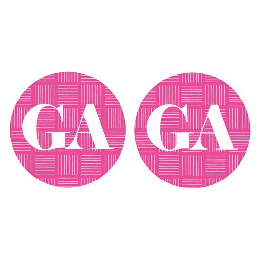 Bright Modern Abbreviated on Pink Georgia