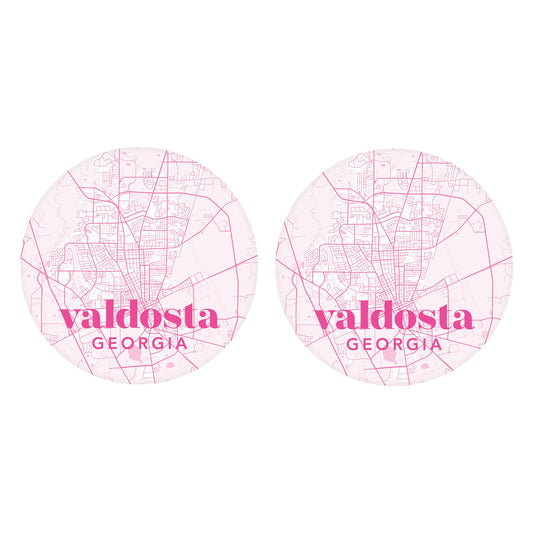 Bright Modern Pink Map Georgia Valdosta