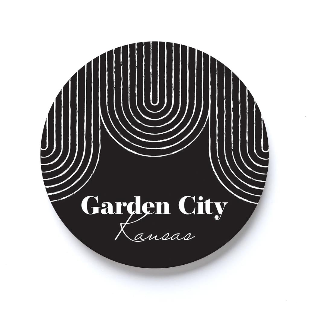 Car Coaster-Minimalistic Garden City Kansas -0