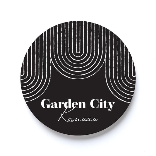 Car Coaster-Minimalistic Garden City Kansas -0