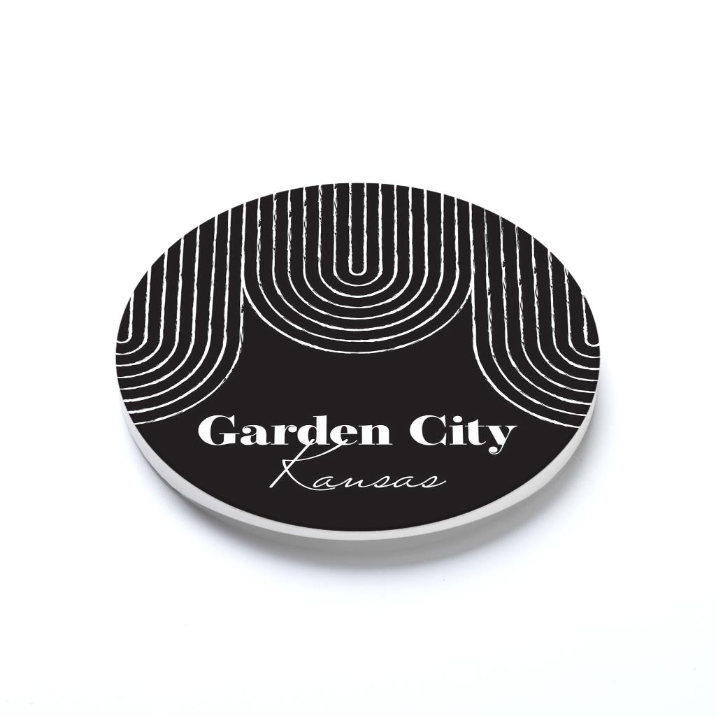 Car Coaster-Minimalistic Garden City Kansas -1