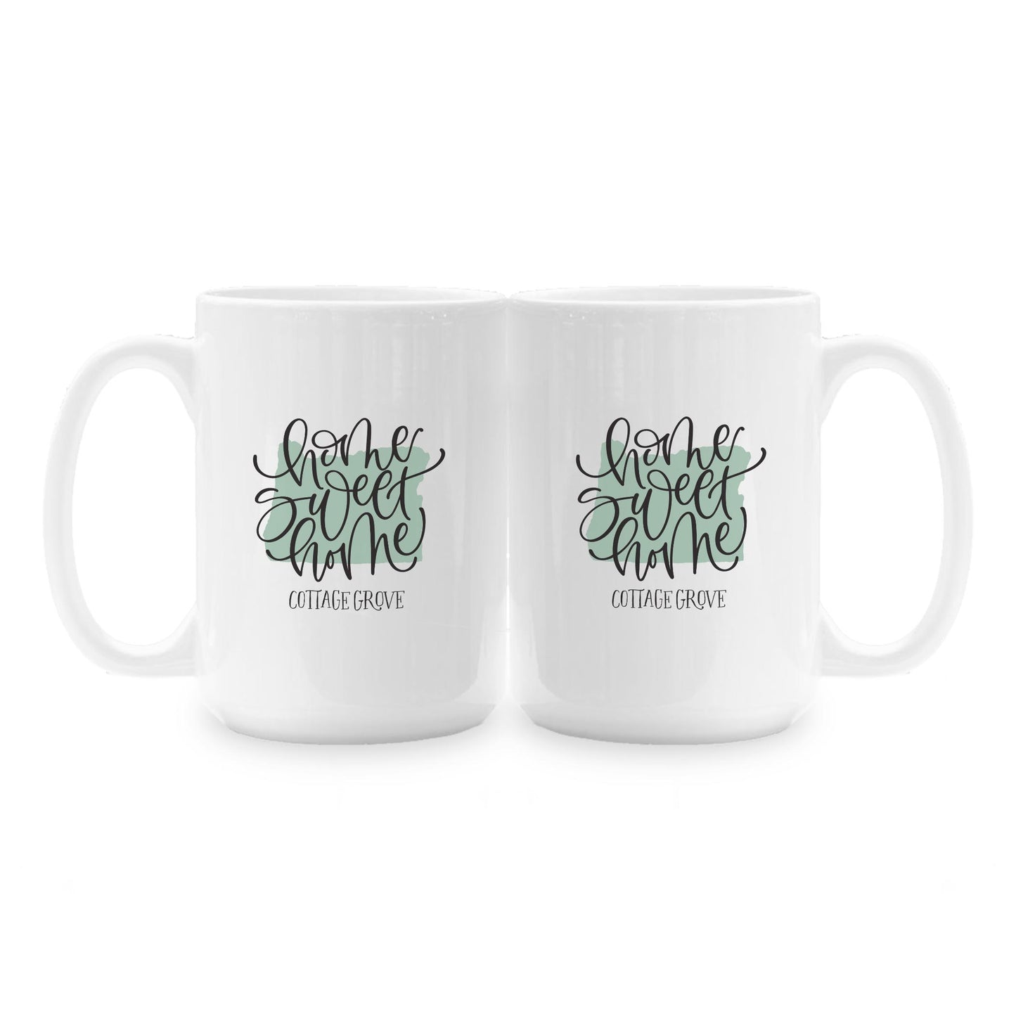 15oz Coffee Mug White-Home Sweet Home Cottage Grove Oregon -1