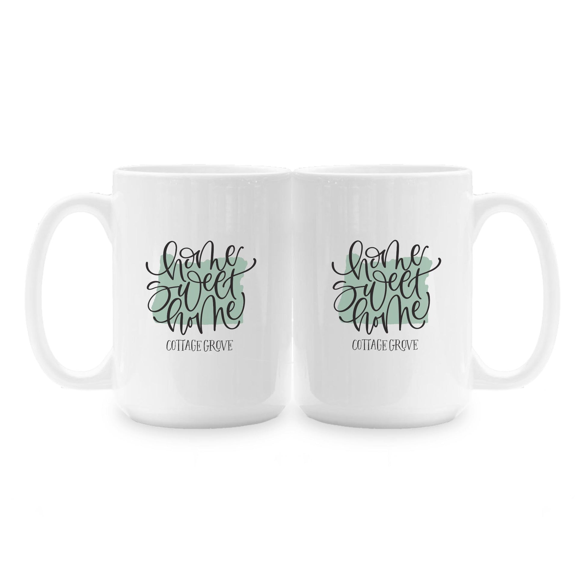 15oz Coffee Mug White-Home Sweet Home Cottage Grove Oregon -1