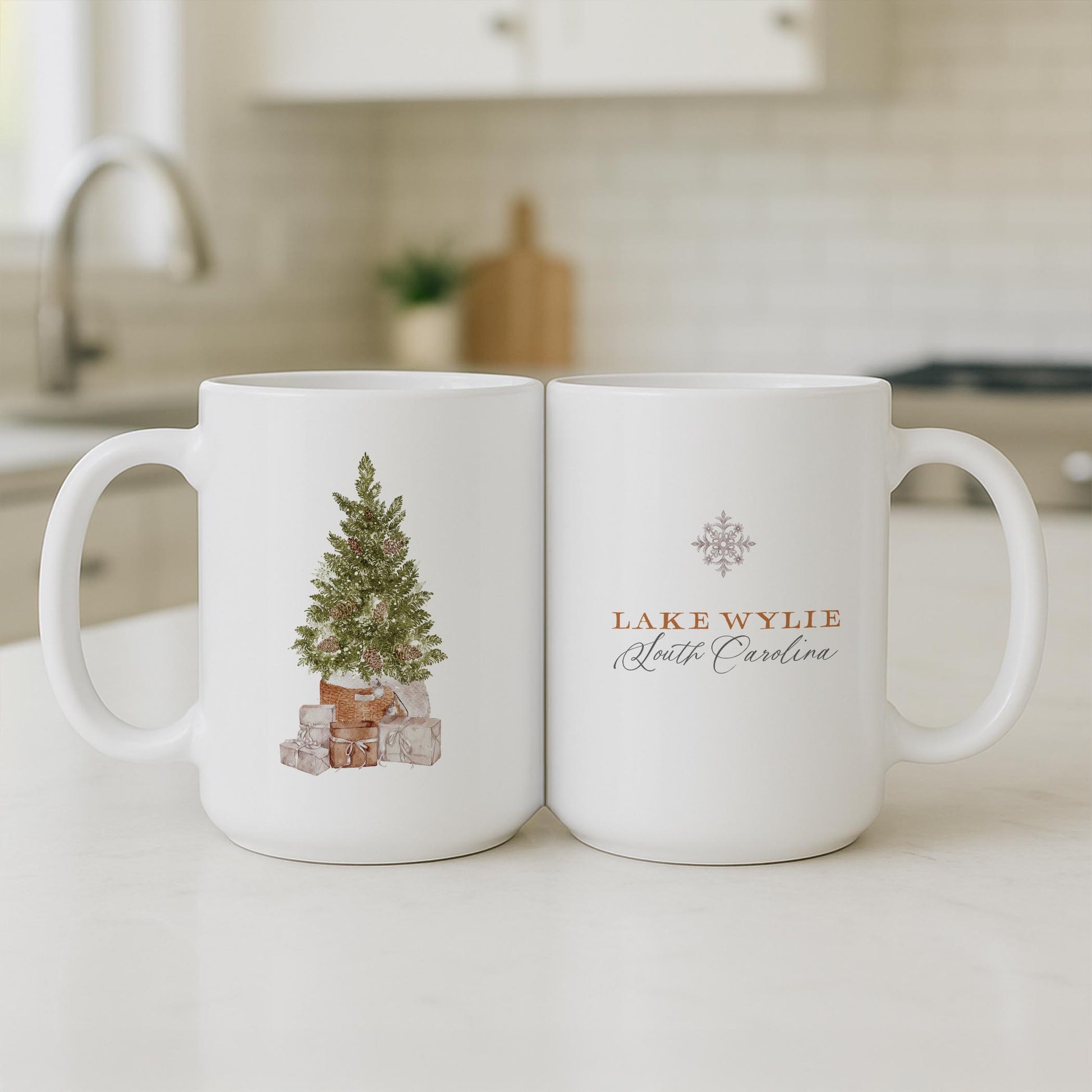 15oz Coffee Mug White-Cottage Tree Lake Wylie South Carolina -3